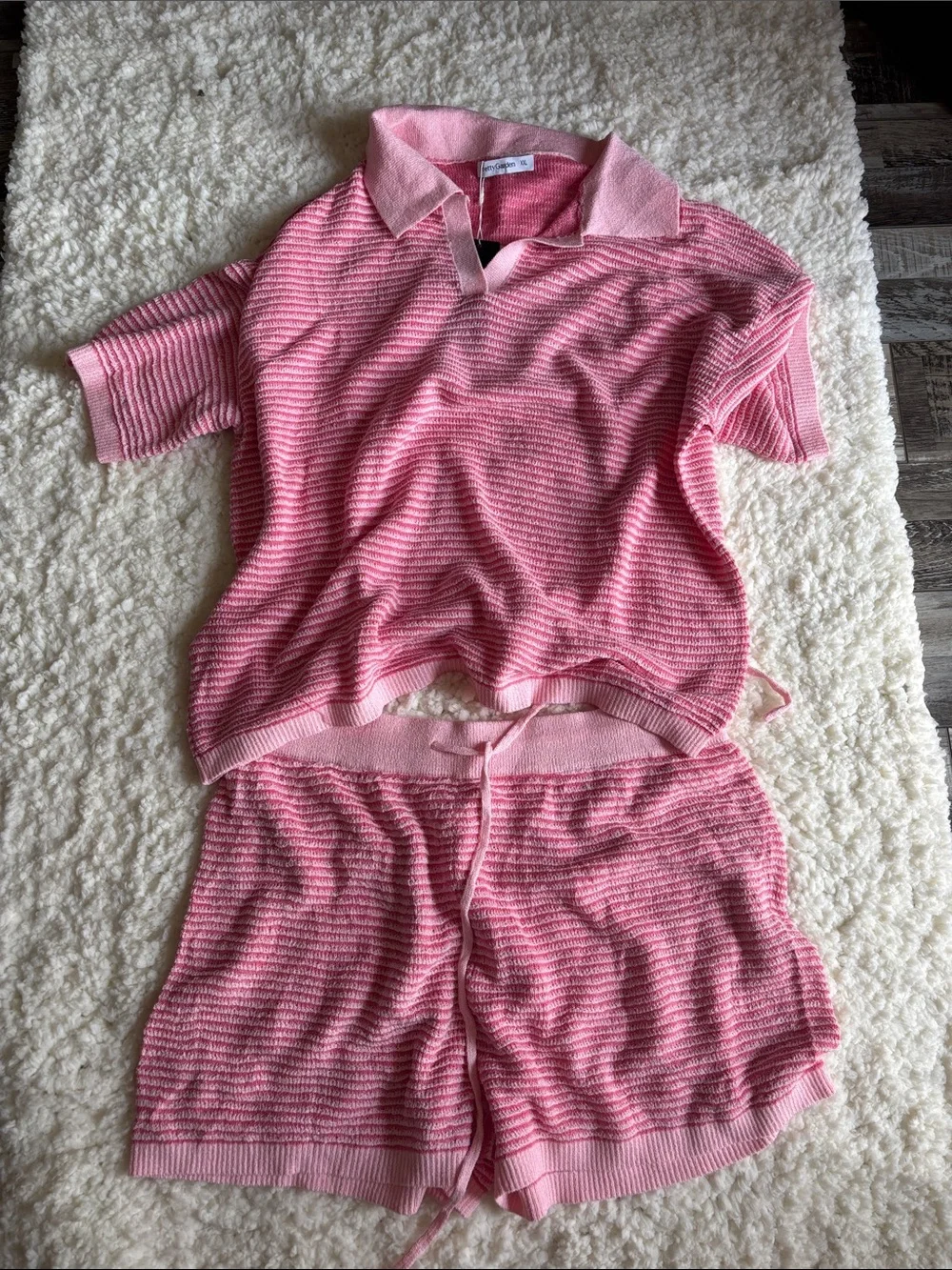 Pretty Garden Striped short Set - Short Sleeve Top & Shorts